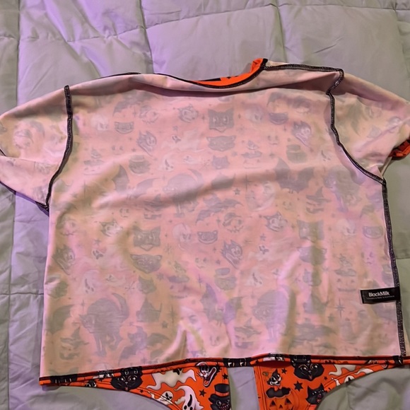Limited Black Milk Trick or Treat Tie Front Halloween Top size Large - Picture 7 of 8